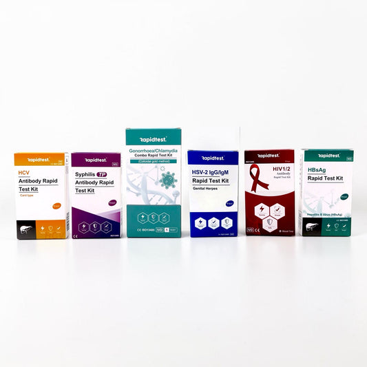 Full At-Home STI Test Bundle – Chlamydia, Gonorrhoea, Syphilis, HIV, Hep B, Hep C and Genital Herpes