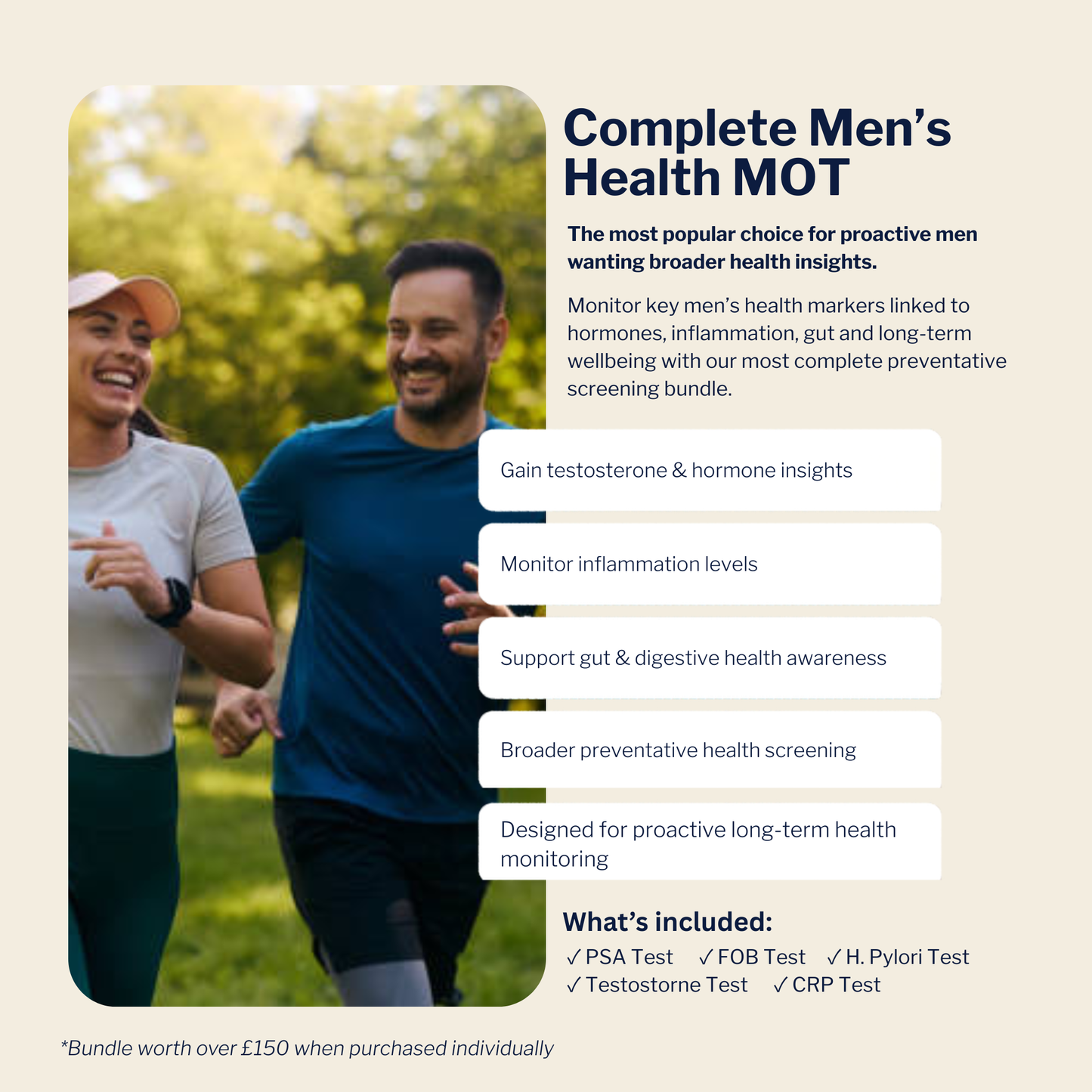 Men's Health MOT Bundle – At-Home PSA Test Kit & Self Test Health Kit