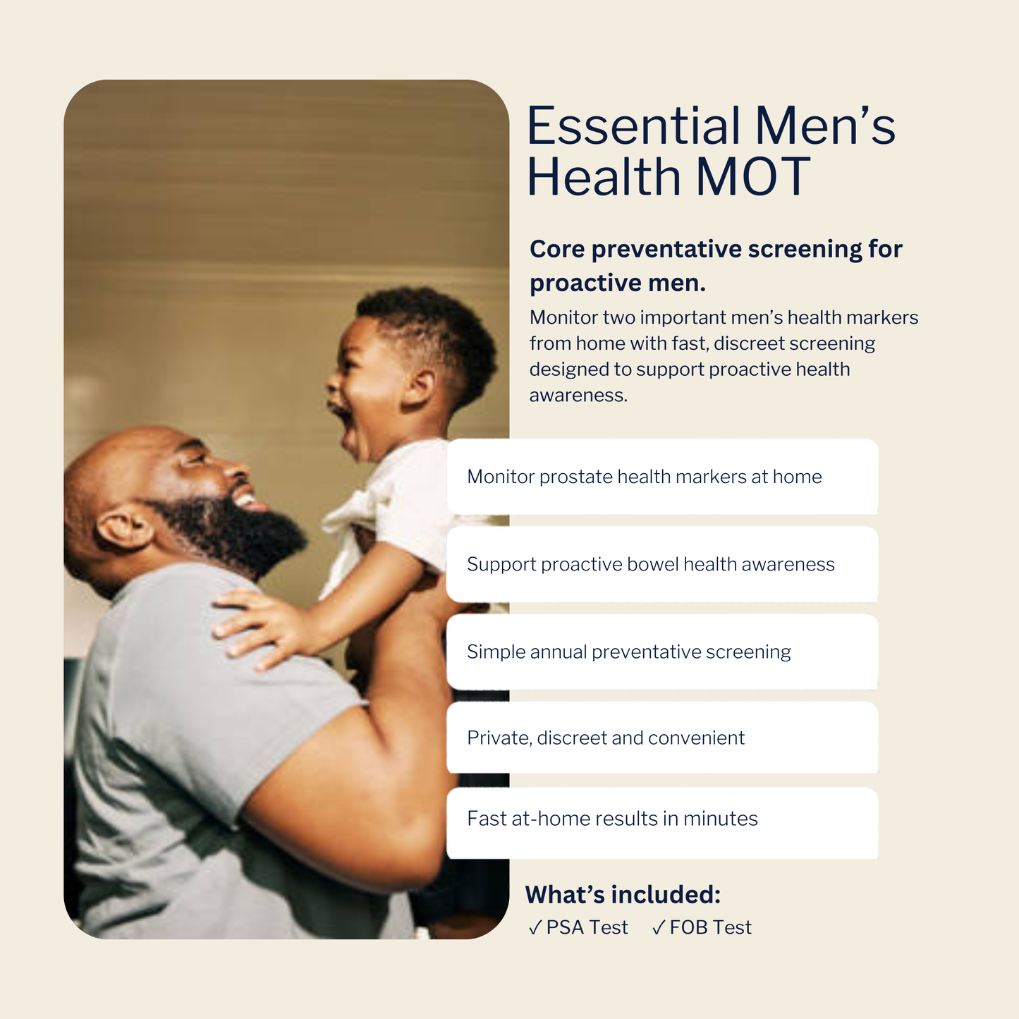 Men's Health MOT Bundle – At-Home PSA Test Kit & Self Test Health Kit