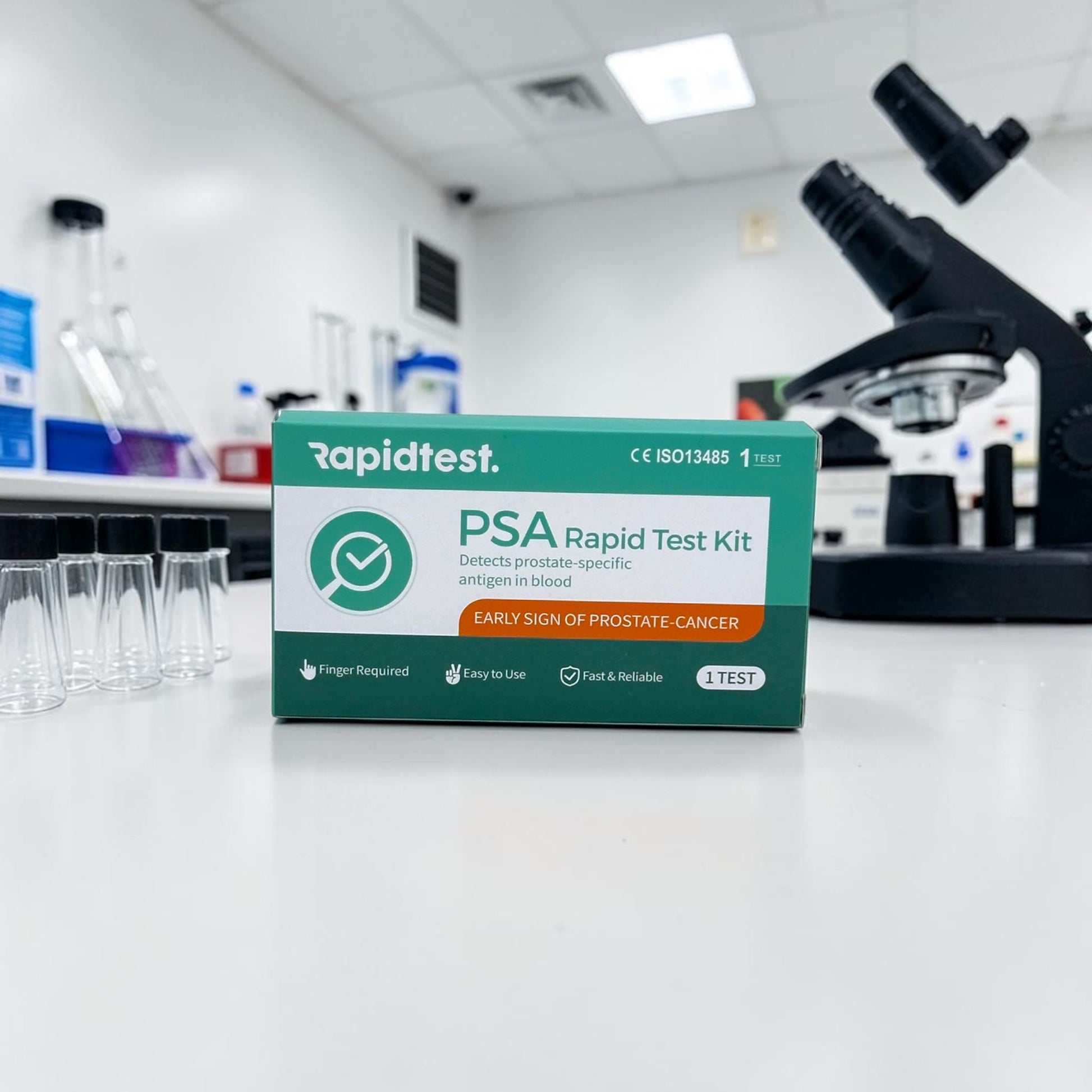 PSA Level Prostate Health SelfCheck Test at home seen in lab - rapidtest.co