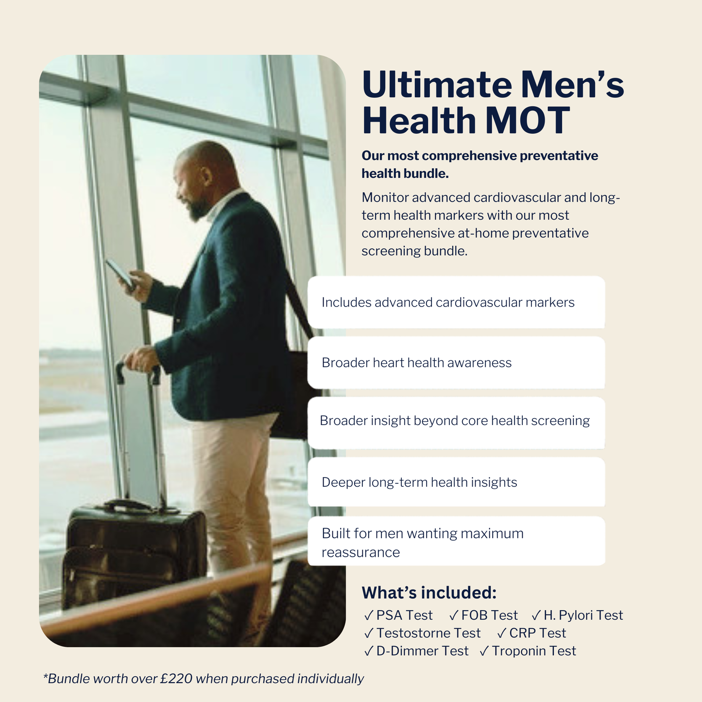 Men's Health MOT Bundle – At-Home PSA Test Kit & Self Test Health Kit